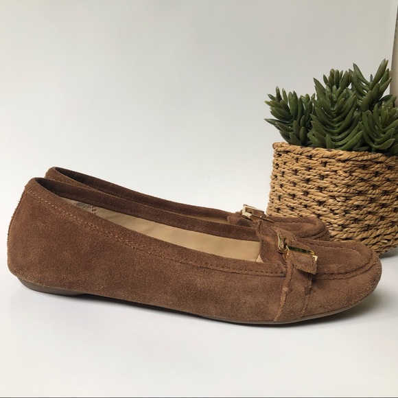 MICHAEL KORS Suede Loafers/Flats with Gold buckle - Picture 3 of 7